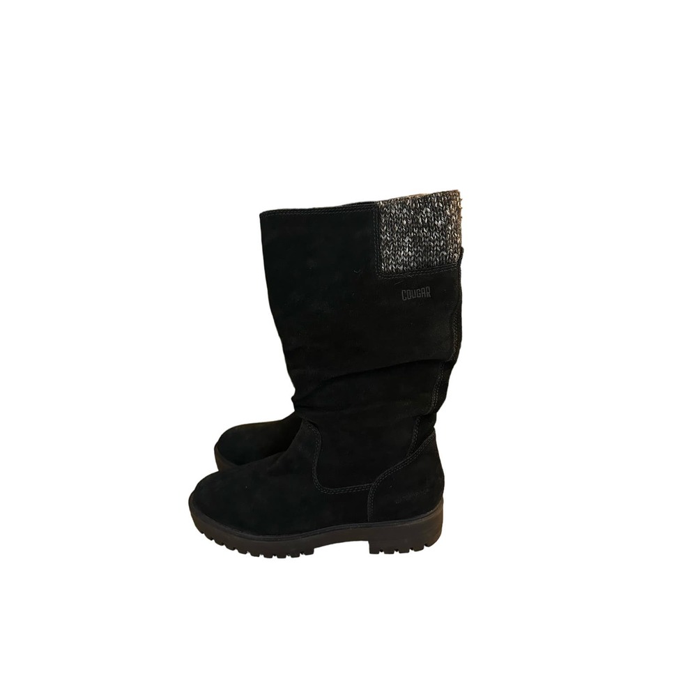 Cougar Naples Tall Suede Boots - Womens Black Size 8